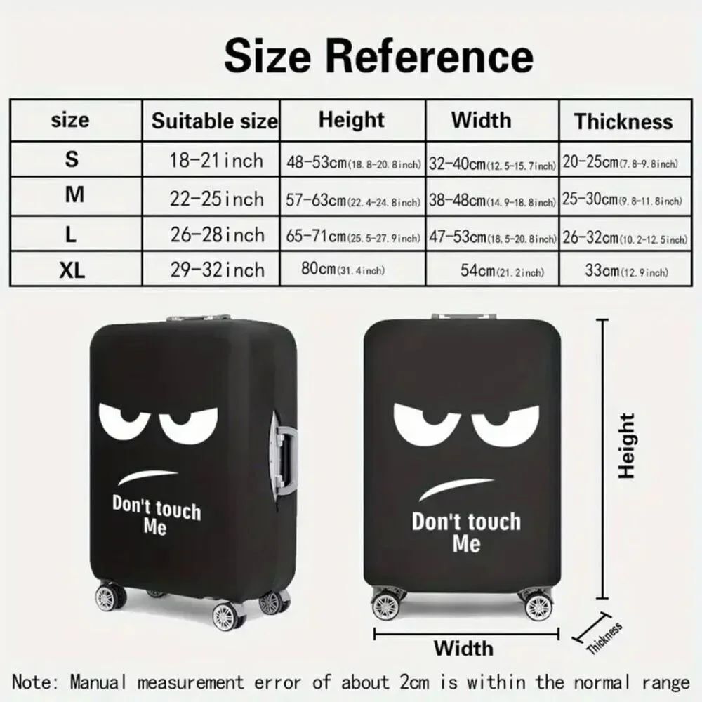 NWT Black Night Luminous Don’t touch me M 22”-25” Suitcase Luggage Elastic Cover - Picture 8 of 12